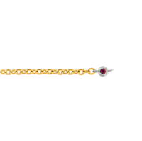 Bracciale Dédié in Titanio Rubino sintetico BRD2607 RU;003;BI